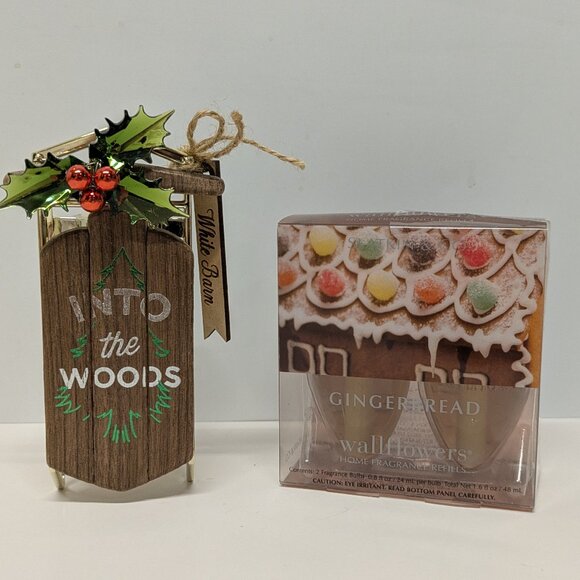 NEW! Bath & Body Works Into the Woods Sled Wallflower Scent Diffuser Bundle - Picture 1 of 5